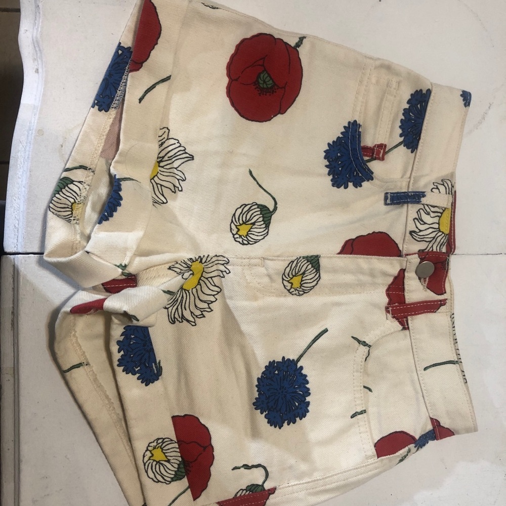 American Apparel High Waisted Floral Printed Short